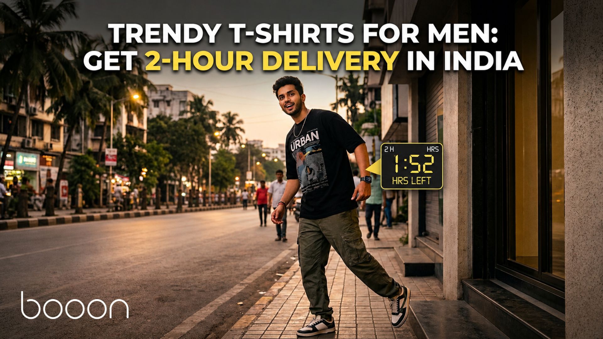 Trendy T-Shirts for Men – Get 2-Hour Delivery with Booon